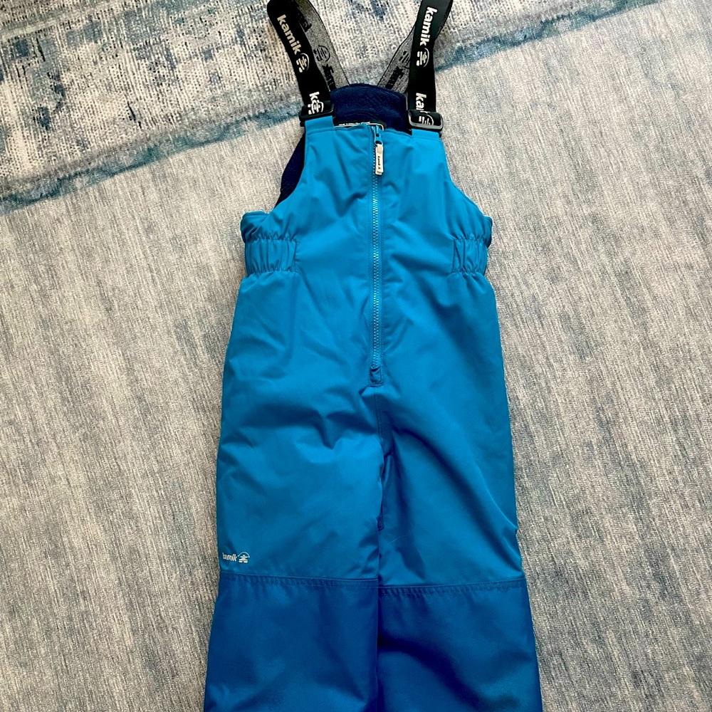 Kamik kids snow bibs size 7